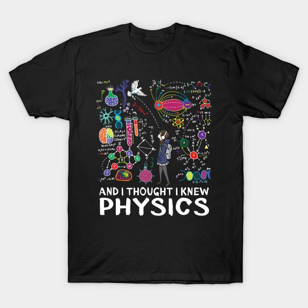 Funny Physics Pigeon Cartoon Gift T-Shirt by USProudness